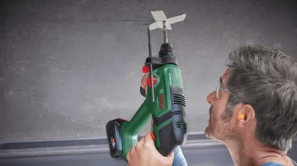 Bosch hobby universalhammer 18v tassellatore multifunzione sds plus con due batterie 18 v 06039d6003 - dettaglio 6