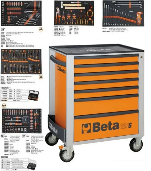 C24S O7/M Cassettiera mobile con assortimento 309 utensili
