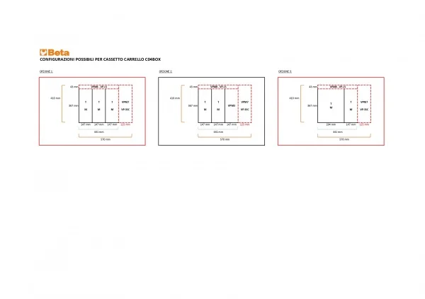 Cassettiera Mobile Beta Con 6 Cassetti - Portautensili Professionale Con Ruote