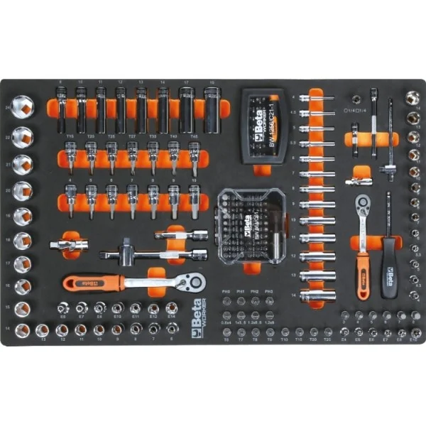 Beta BW 2400S 8/I-L Cassettiera mobile rossa con assortimento in termoformati 394 Pz. - 024006248