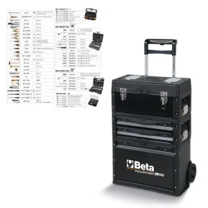 Beta BW 4300E/21 Trolley portautensili a 3 moduli con assortimento 212 Pz. - 043006201
