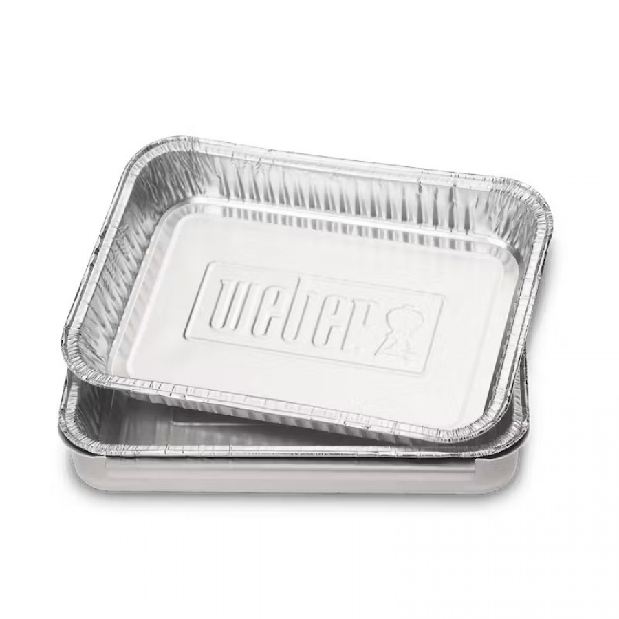 Weber 4 Vaschette In Alluminio Per Grigliare Verdure - Padella Per Barbecue 20x20 Cm - 2