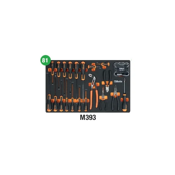 Beta M393 Termoformato morbido con assortimento per industria 81 Pz.