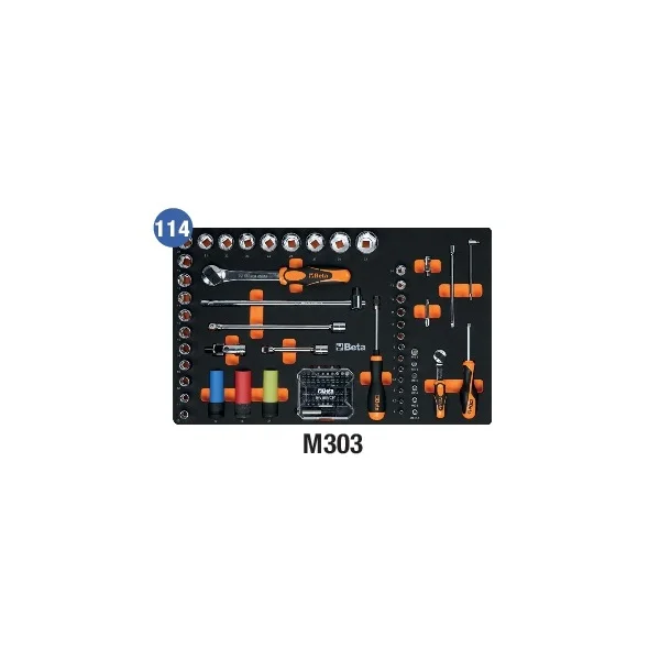 Beta M303 Termoformato morbido con assortimento per automotive 114 Pz.