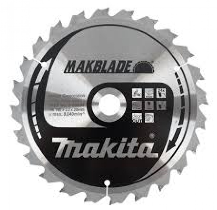 Lama MakBlade per Legno per Troncatrici a Batteria di ogni marca Makita art. B-08872 Tipo CMSM21640G F.30 Z40 Taglio Medio D. mm. 216