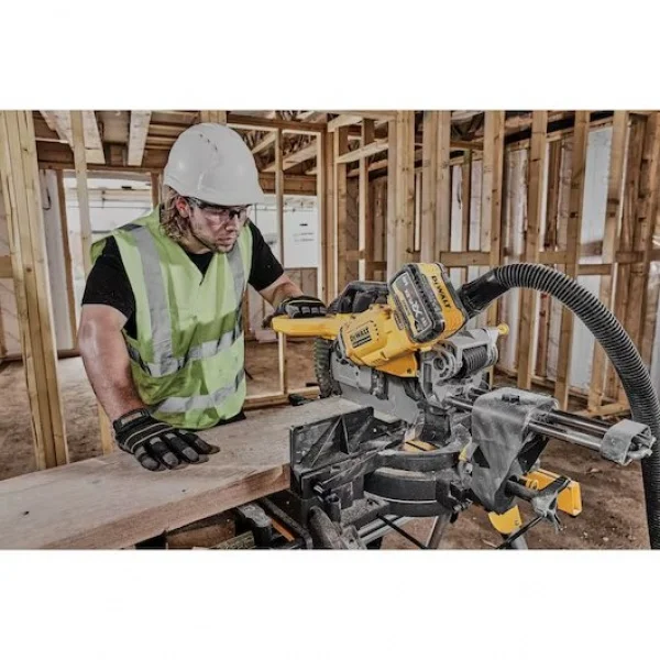 Dewalt dcs781x2-qw troncatrice radiale 305 mm brushless 54 v flexvolt con due batterie - dettaglio 5