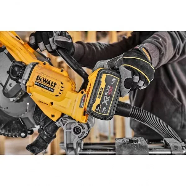Dewalt dcs781x2-qw troncatrice radiale 305 mm brushless 54 v flexvolt con due batterie - dettaglio 8