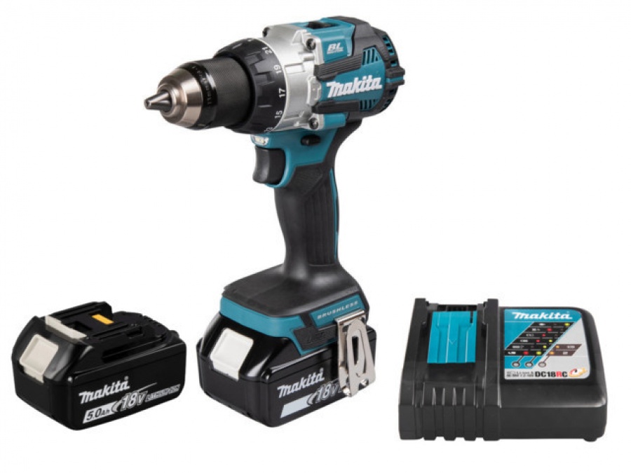 Makita dhp489rtj trapano a percussione lxt brushless 18 v con due batterie - dettaglio 1