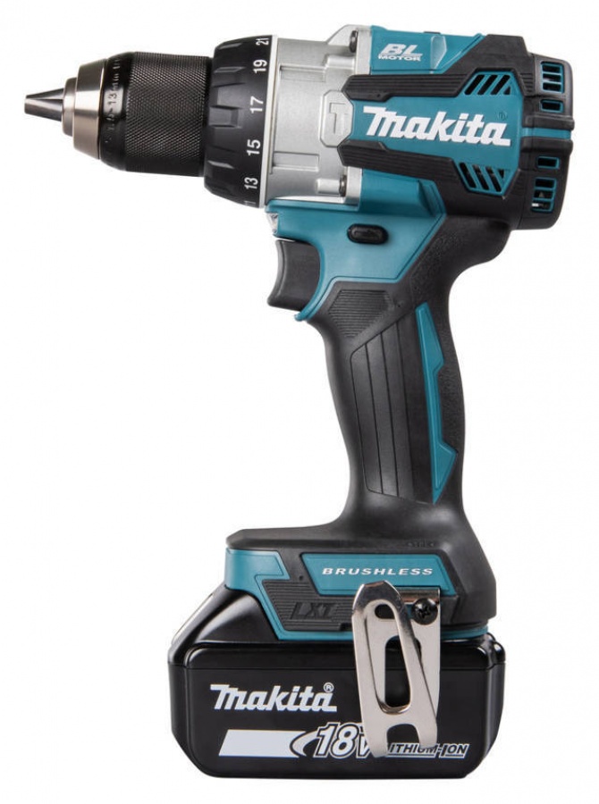 Makita dhp489rtj trapano a percussione lxt brushless 18 v con due batterie - dettaglio 3