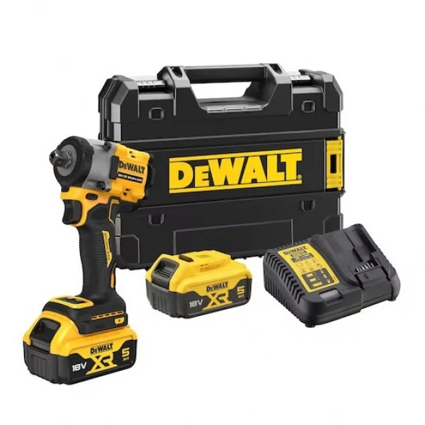 DeWalt DCF922P2T-QW Avvitatore ad impulsi 1/2 Brushless 18 V con due batterie