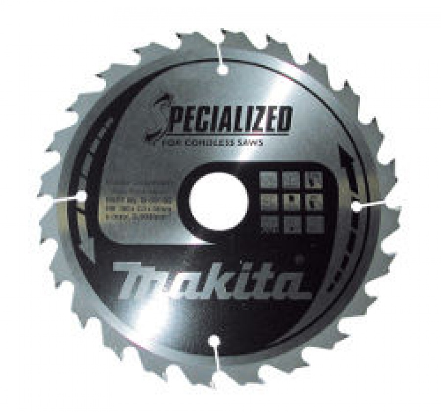 Lama Specialized Taglio Legno per Seghe Circolari a Batteria Makita art. B-09949 Tipo CCM13616A F. 10 N. Denti 16 Tipo Taglio Medio D. 136X10X16Z