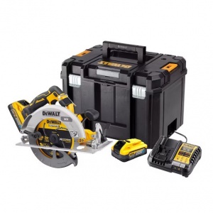 Dewalt dcs573h2t-qw sega circolare 190 mm brushless 18 v con batterie powerstack - dettaglio 1