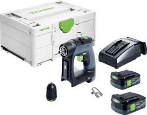 Festool cxs 12 2,5-plus trapano avvitatore brushless a batteria 12 v 576864 - dettaglio 1