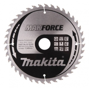 Makita b-32356 makforce lama per sega circolare 210x30 mm per legno - dettaglio 1