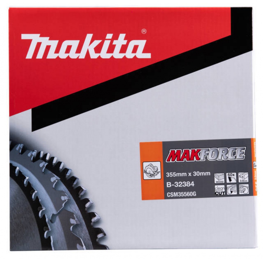Makita b-32384 makforce lama per sega circolare 355x30 mm per legno - dettaglio 2
