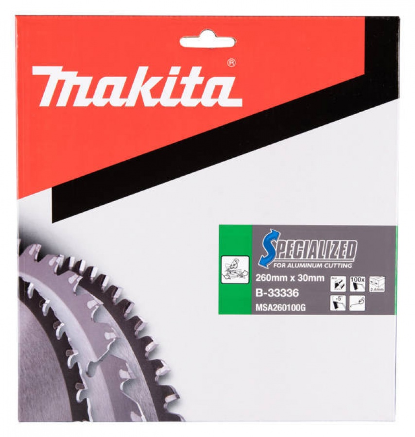 Makita b-33336 specialized lama tct per troncatrici 260x30 mm per alluminio - dettaglio 2