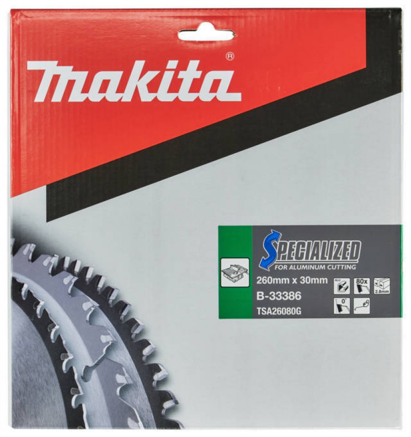 Makita b-33386 specialized lama tct per seghe da banco 260x30 mm per alluminio - dettaglio 2