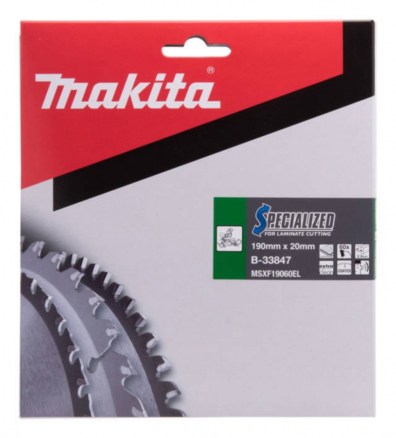 Makita b-33847 specialized lama per taglio di mdf e laminati 190x20 mm - dettaglio 2