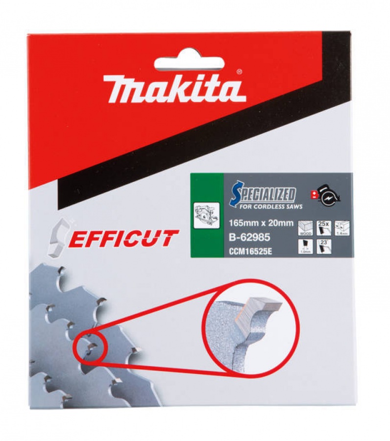 Makita b-62985 efficut lama per sega circolare 165x20 mm per legno - dettaglio 2