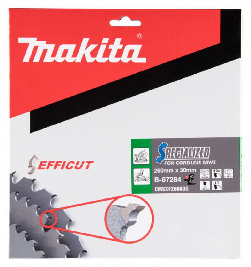 Makita b-67284 efficut lama per troncatrice 260x30 mm per legno - dettaglio 2