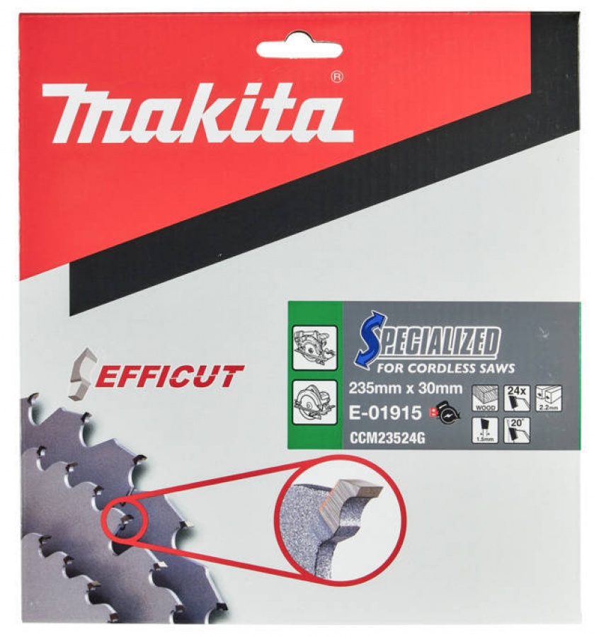 Makita e-01915 efficut lama per sega circolare 235x30 mm per legno - dettaglio 2