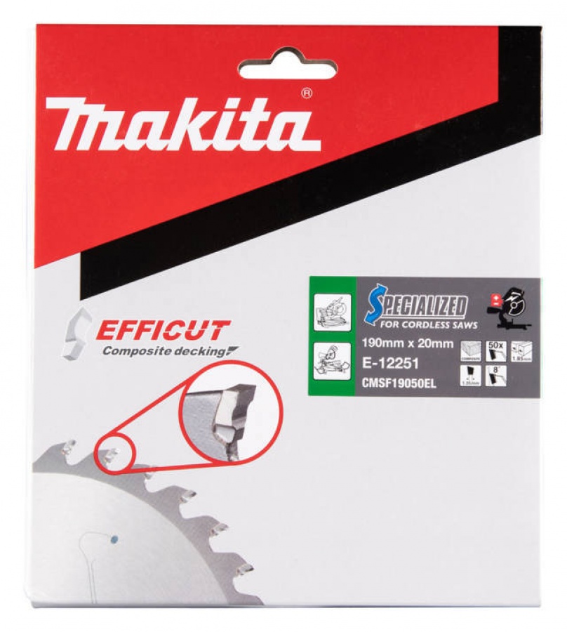 Makita e-12251 efficut lama per sega circolare 190x30 mm per legno - dettaglio 2