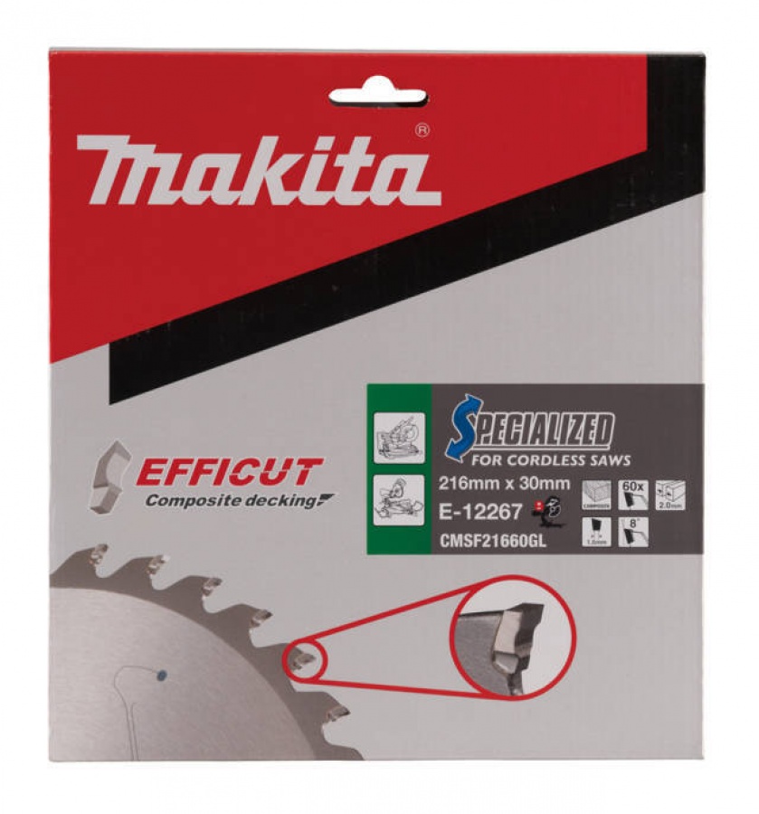 Makita e-12267 efficut lama per sega circolare 216x30 mm per legno - dettaglio 2