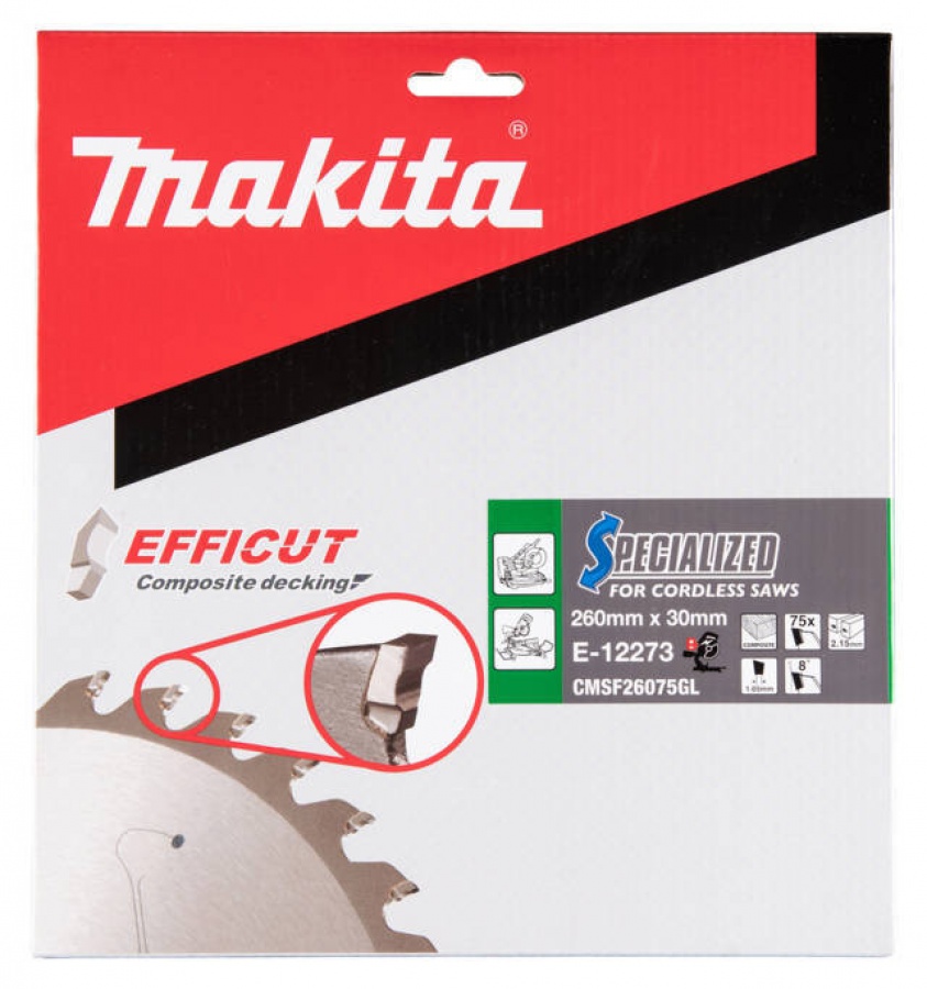 Makita e-12273 efficut lama per sega circolare 260x30 mm per legno - dettaglio 2