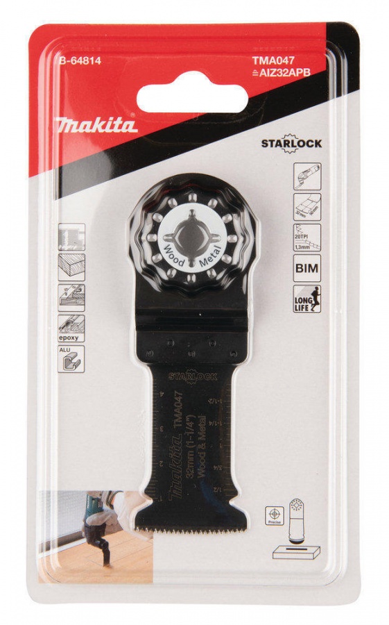Makita b-64814 tma047 lama per utensile multifunzione starlock per legno e metallo - dettaglio 2