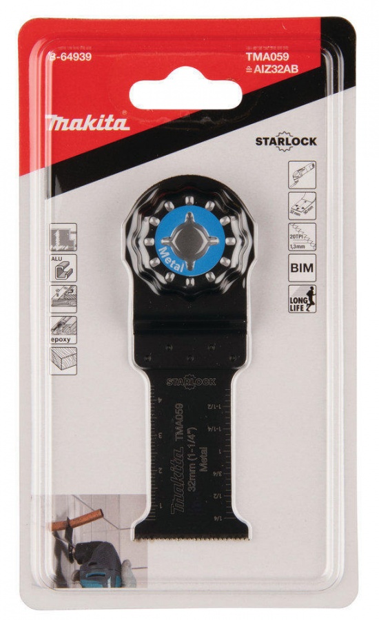 Makita b-64939 tma059 lama per utensile multifunzione starlock per metallo - dettaglio 2