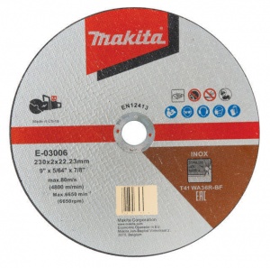 Makita e-03006 wa36r disco da taglio 230 mm per acciaio inox 2 mm - dettaglio 1