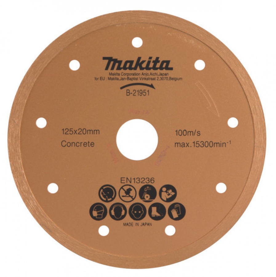 Makita b-21951 disco diamantato ad umido 125x20 mm corona continua - dettaglio 1
