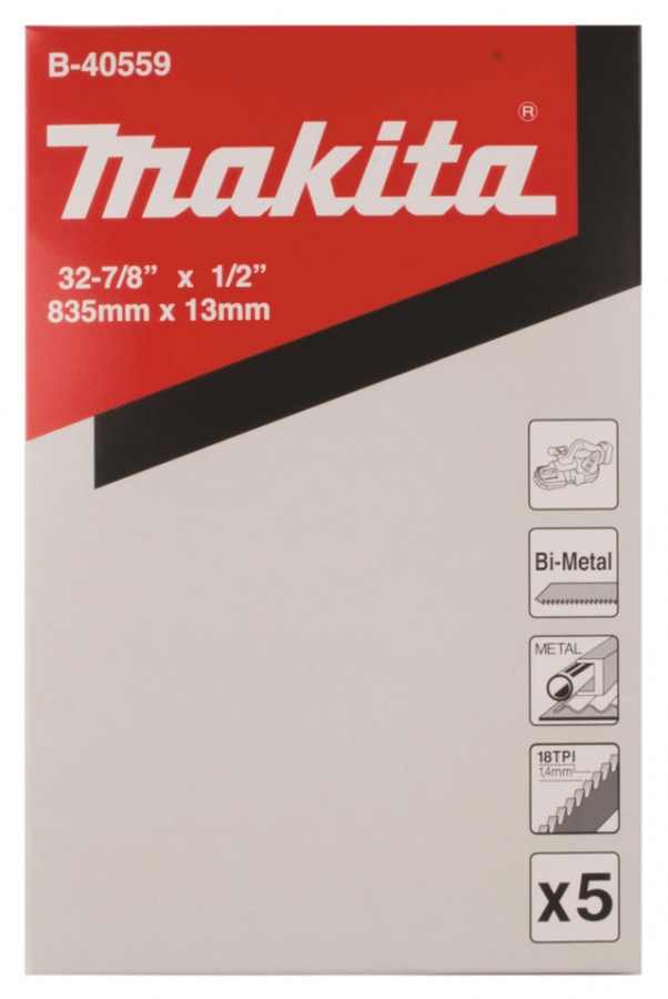 Makita b-40559 lama a nastro bimetallica 835x13 mm per acciaio 5 pz. - dettaglio 3