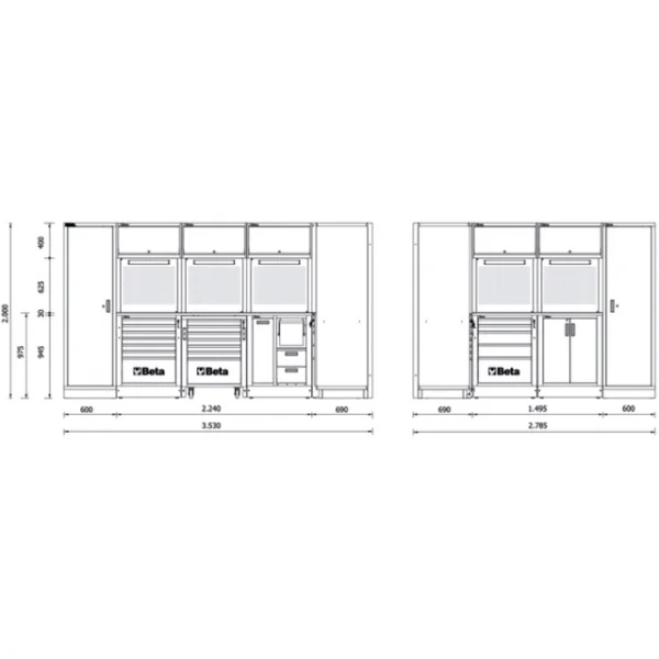 Beta rsc50 i combinazione completa arredamento officina 050001045 - dettaglio 2
