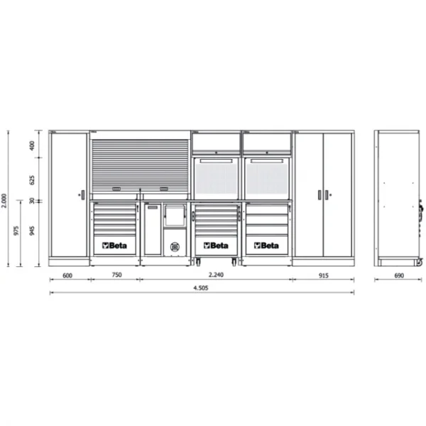 Beta rsc50 combinazione completa arredamento officina 050001000 - dettaglio 2