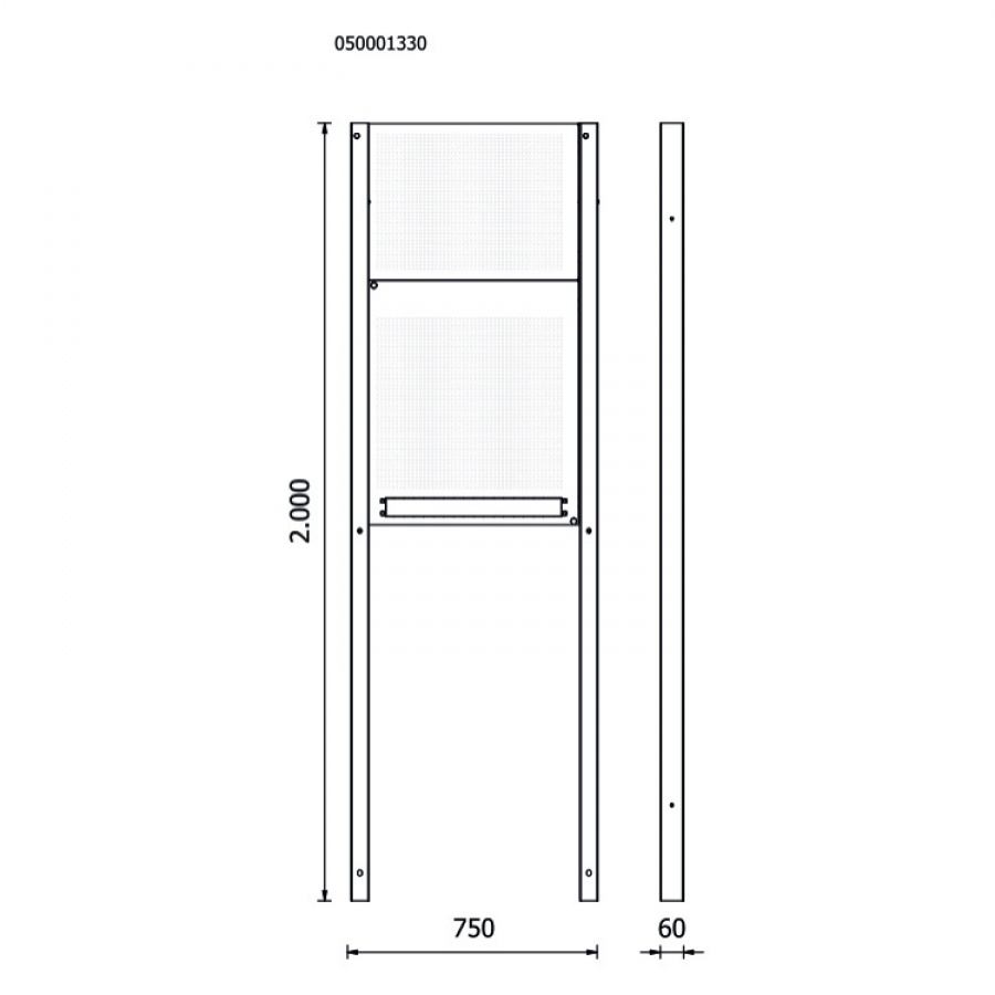 Kit Combinato Pannello Forato 64x64 Cm | 4 Pannelli E 20 Accessori | Organizer Da Parete Regolabile Per Ufficio, Cucina, Attrezzi