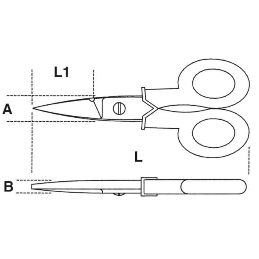 Beta 1128bmx forbici per elettricisti a lame dritte inox 011280051 - dettaglio 2