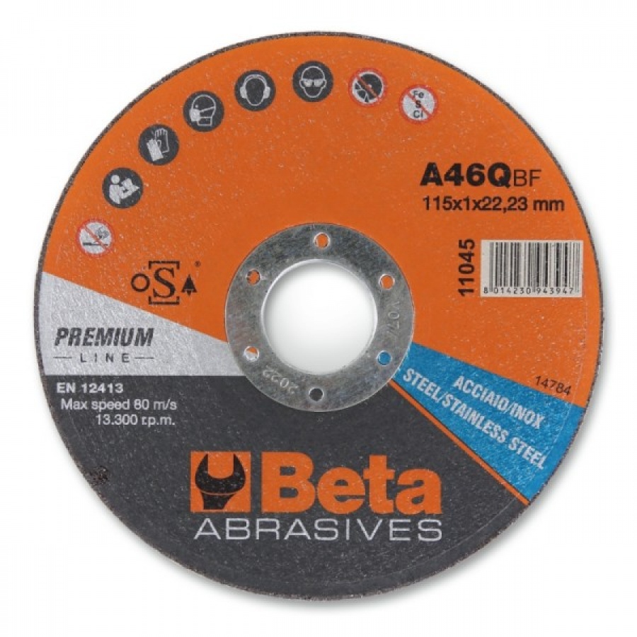 Beta 11045 1,0/sm smerigliatrice angolare 115 mm con dischi da taglio 250 pz. 110450135 - dettaglio 2