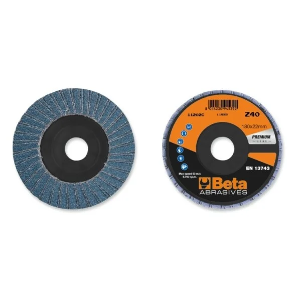 Beta 11204a 40/sm smerigliatrice angolare 115 mm con dischi lamellari 200 pz. 112040198 - dettaglio 2