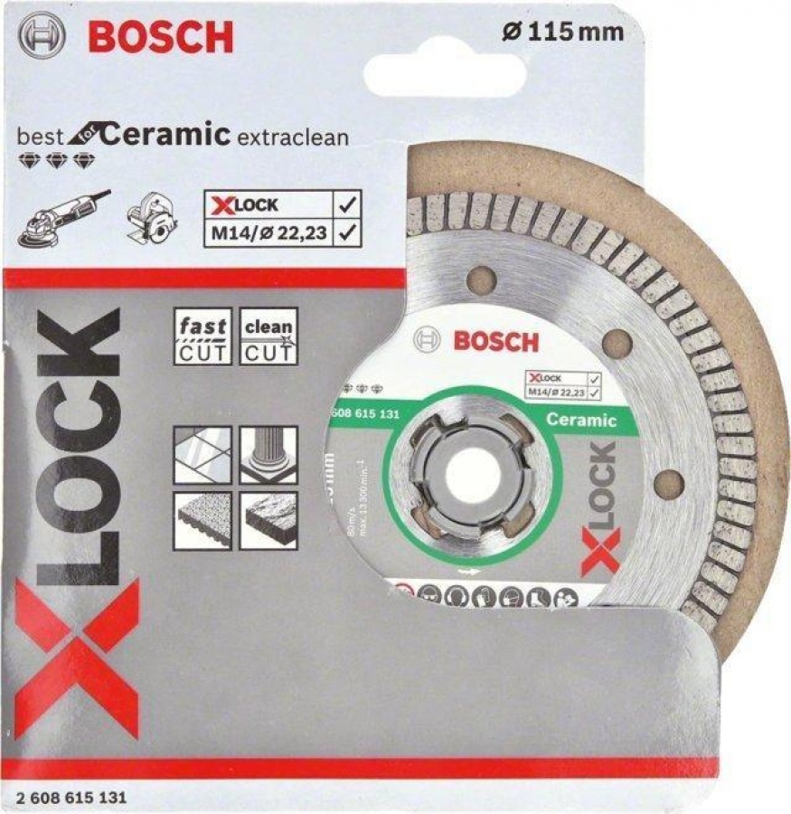 Bosch x-lock best for ceramic extra clean turbo disco diamantato per smerigliatrice - dettaglio 2