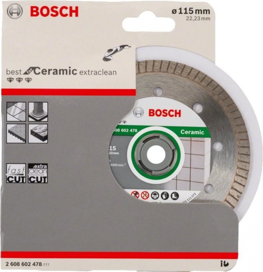Bosch best for ceramic extraclean turbo disco diamantato per smerigliatrice - dettaglio 2