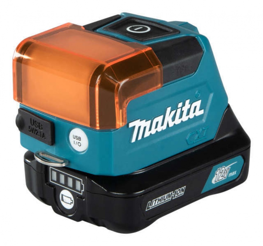 Makita ML107 Torcia 12 V con adattatore USB senza batteria - ML107