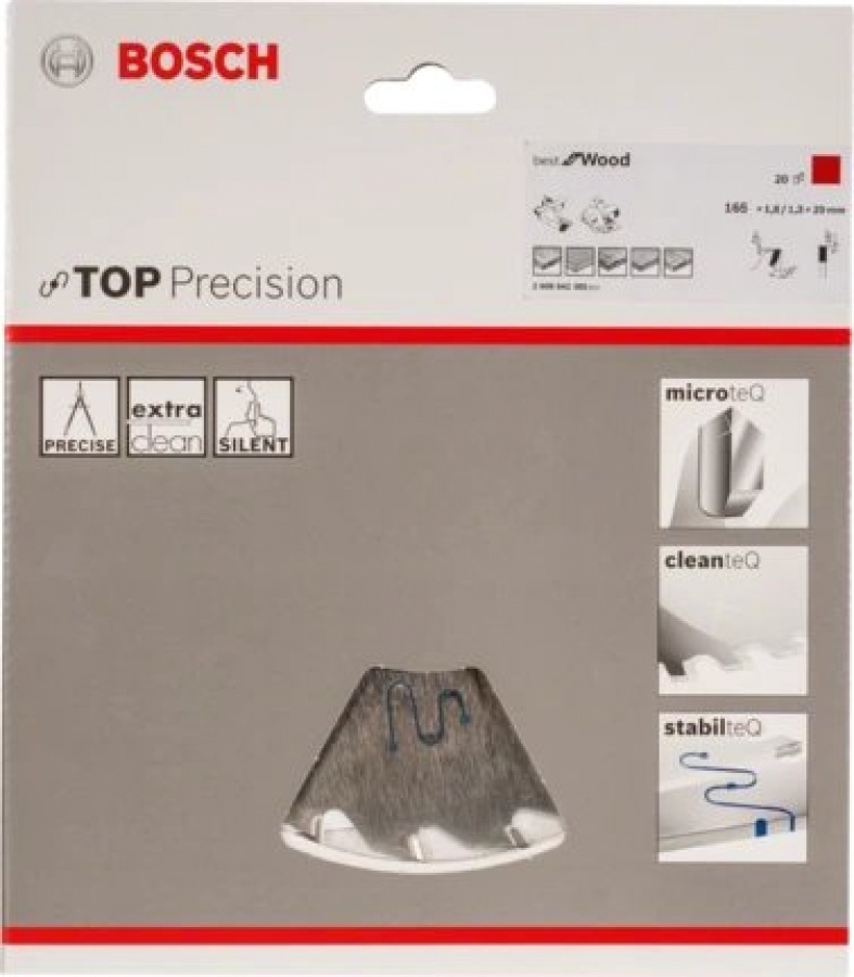 Bosch top precision best for wood lama per seghe circolari 165x20 mm per legno 2608642385 - dettaglio 2
