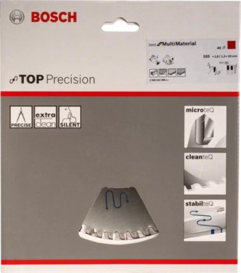 Bosch top precision best for multi material lama per seghe circolari 165x20 mm multimateriale 2608642388 - dettaglio 2