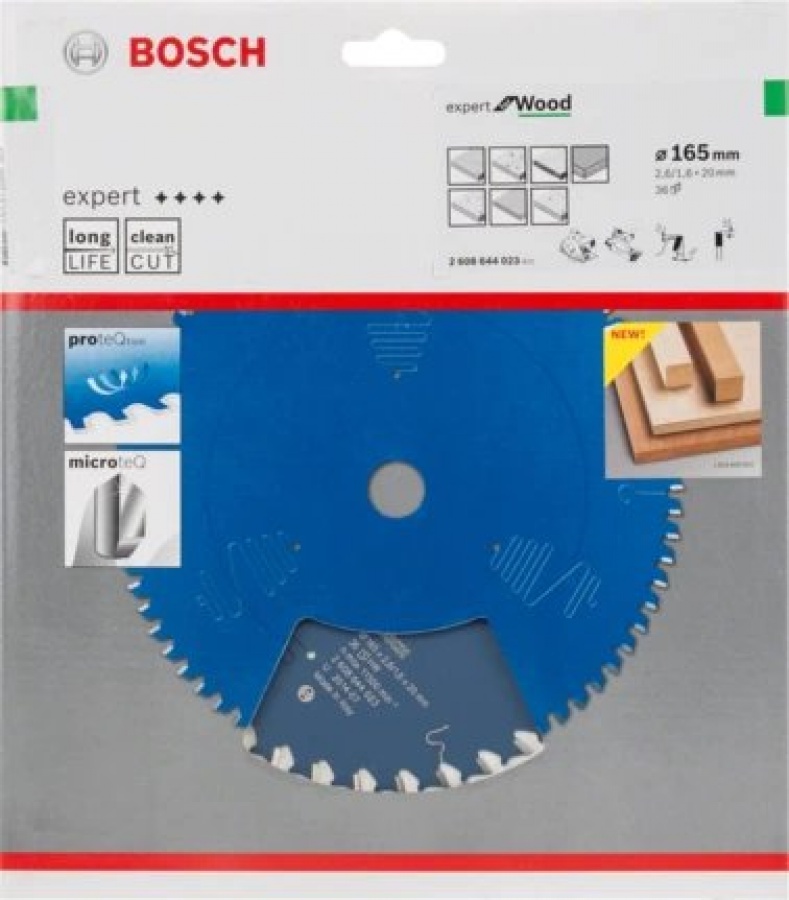 Bosch expert for wood lama per seghe circolari 165x20 mm per legno 2608644023 - dettaglio 2