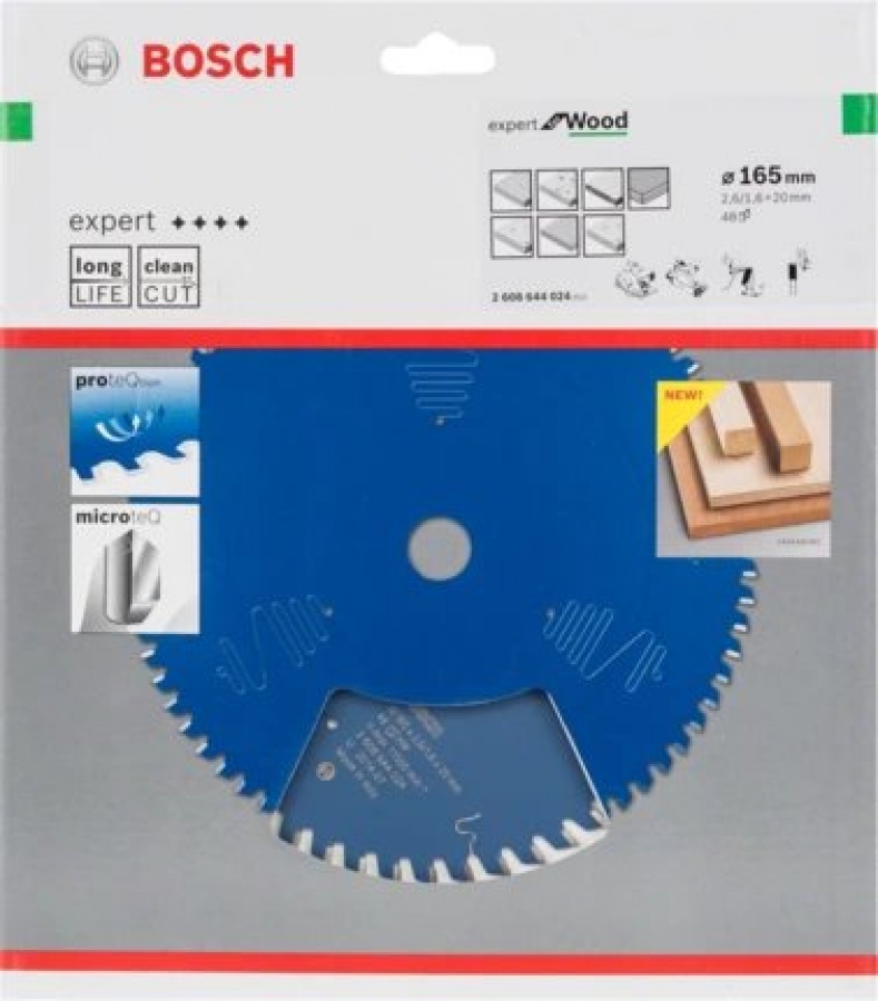 Bosch expert for wood lama per seghe circolari 165x20 mm per legno 2608644024 - dettaglio 2