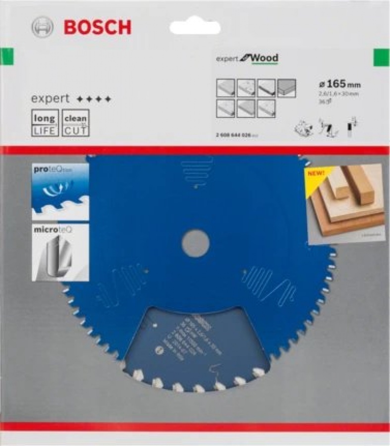 Bosch expert for wood lama per seghe circolari 165x30 mm per legno 2608644026 - dettaglio 2