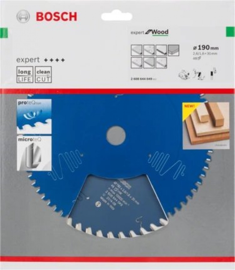 Bosch expert for wood lama per seghe circolari 190x30 mm per legno 2608644049 - dettaglio 2
