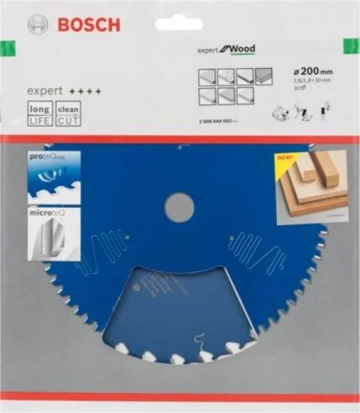 Bosch expert for wood lama per seghe circolari 200x30 mm per legno 2608644052 - dettaglio 2