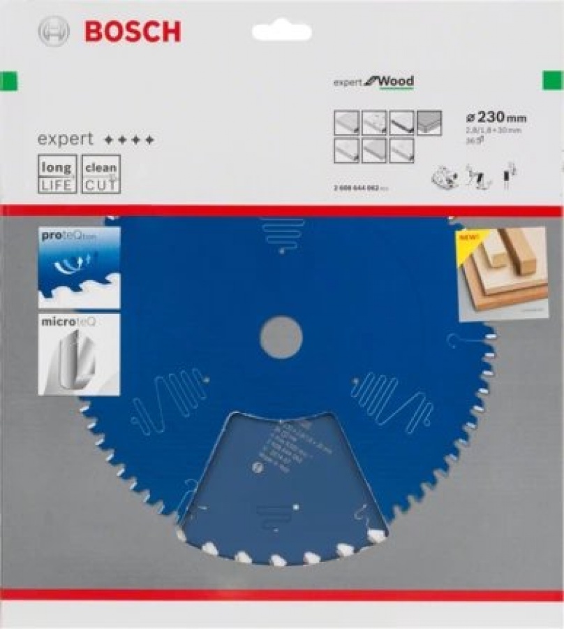 Bosch expert for wood lama per seghe circolari 230x30 mm per legno 2608644062 - dettaglio 2